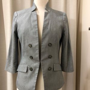 WHBM Grey 1/4 sleeve Blazer